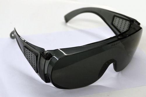 Black polycarbonate safety glasses- basic eye protection/shade, impact resistant