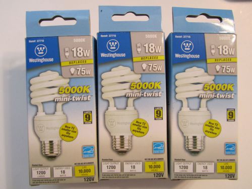 Westinghouse 37715 18W 5000K Mini-Twist Screw Base Compact Fluorescent Lamp