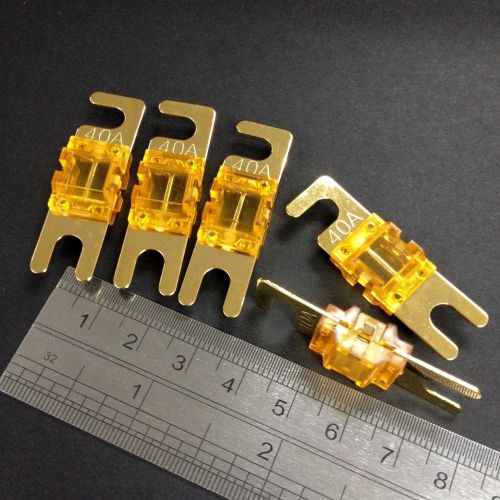 Mini ANL 40A 40 Amp Car Stereo Audio Fuse Nickel Plated AFS MIDI #uu7 x 5 Pcs