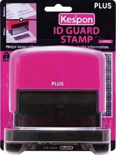 New! PLUS Kespon Guard Your ID Stamp - Large, Pink