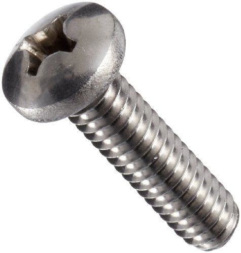 Small Parts Stainless Steel Machine Screw, Plain Finish, Pan Head, Phillips