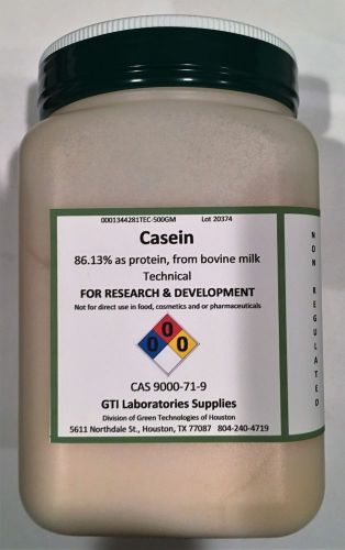 Casein, 86.13% as protein, from bovine milk, technical, 500g for sale