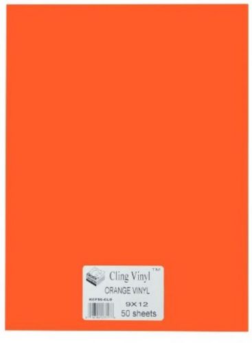 Grafix 9-Inch-by-12-Inch Cling Film Orange, 50-Pack
