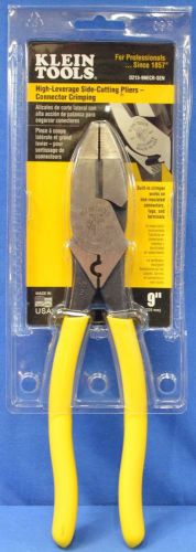 Klein tools d213-9necrsen 9&#034; high-leverage side-cutting plier-connector crimping for sale