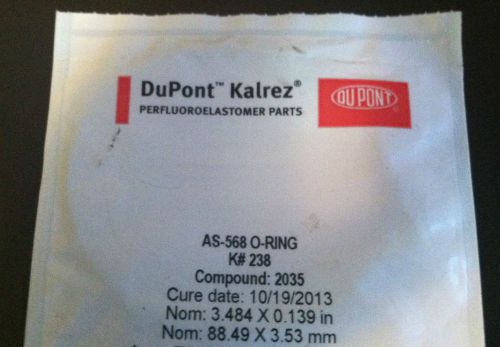 Kalrez o-ring k# 238 dupont 3.484 x 0.139 inchs as-568 2035 new sealed for sale