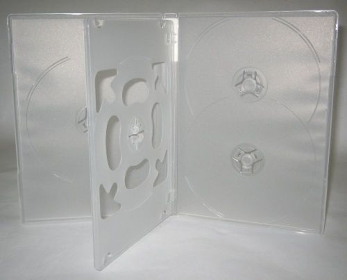 100 14MM MULTI-5 DVD CASE W/SWING TRAY, OVERLAPPING HUB, CLEAR,DH5 SALE