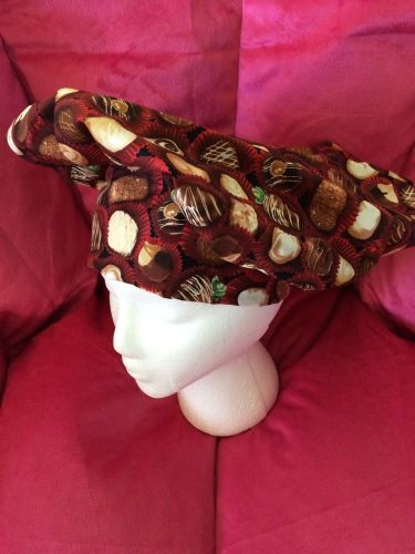 Adults Candy makers, chocolare candy  print   flat top chef hat handmade