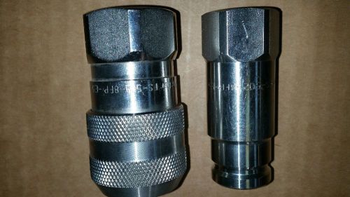 Parker fs-501-8fp and fs-502-8fp quick coupler set stainless steel new for sale