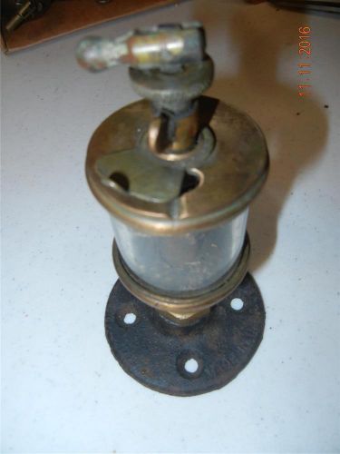 Vintage unknown builder heavy brass oiler lubricator hit miss steam engine for sale