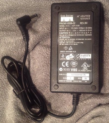 CISCO SYSTEMS AC ADAPTER ADP-15VB  3.3V 4550mA P/N: 341-0008-02