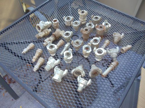 Huge 35pc lot dixon air hose fitting universal crows foot jack hammer new &amp; used for sale