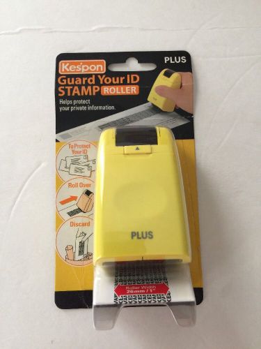 PLUS Kespon Guard Your Id Roller Stamp Yellow New
