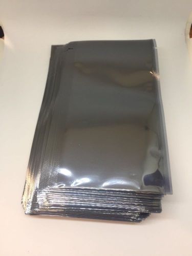 200 8x15cm anti static heat seal bags - silver gray mylar for sale