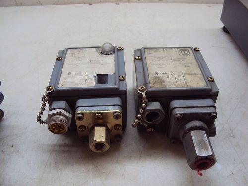 SQUARE D GDW-5, GMW-3  PRESSURE SWITCH  LOT OF 2  USED