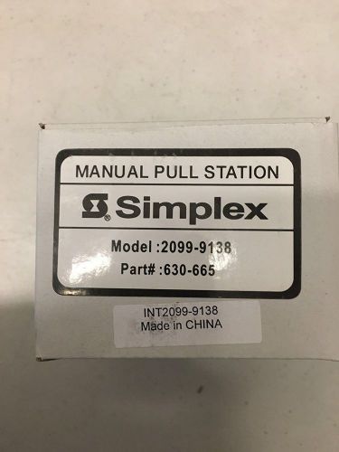 (new) simplex 2099-9138 - weather proof s/a pull station for sale