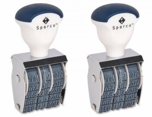 NEW Lot Of 2 Sparco Date Stamper 4 Bands Size No. 1-1/2&#034; Imprint 1-1/16&#034; x 5/32&#034;