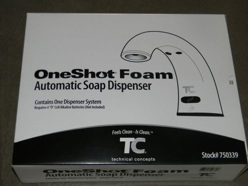 NIB OneShot Foam Automatic Touchless Chrome Soap Dispenser 750339
