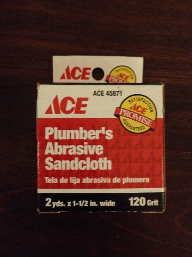 NEW ACE Plumber&#039;s Abrasive Sandcloth. 2 Yds x 1 1/2&#034; Wide