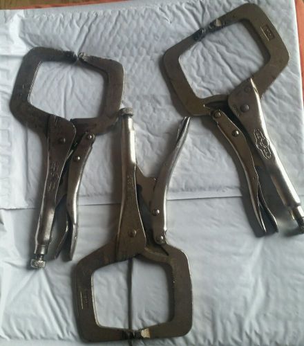 Lot of 3 vise grip 11r welders clamp pliers for sale