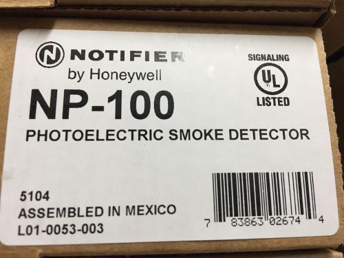 (new) notifier np-100 - photoelectric smoke detector for sale