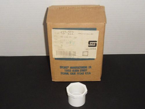 Spears 437-212 box of 25ea reducer bushings 1 1/2&#034; x 1 1/4&#034; pvc fittings nos for sale