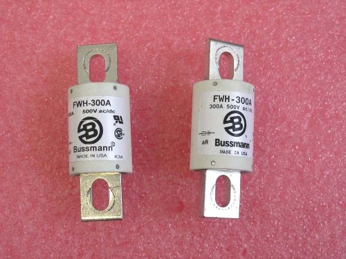 300A FUSE BUSSMAN FWH-300A 300A 500V ac / dc  lot of TWO