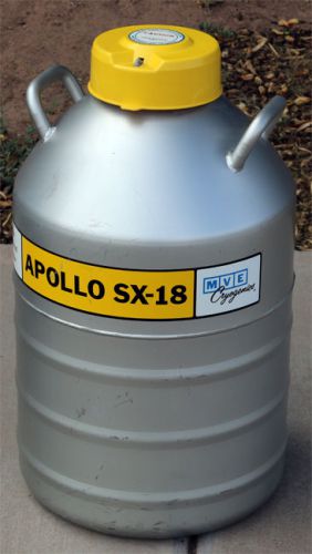 MVE Cryogenics Apollo SX-18 Liquid Nitrogen Cryo Biological Tank System