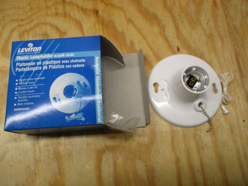 leviton 101-8827-CW4 Residential Plastic Lampholder with pullchain 660W/250V