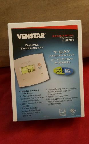 Venstar t1800 3 heat 2 cool programable slimline residential thermostat for sale