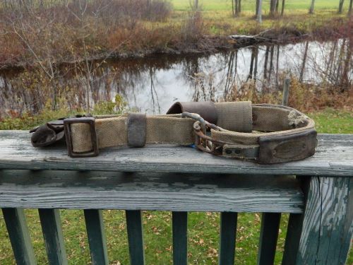 Rare 1965 American Bridge Ironworkers Quick Release Tool Belt USS with pouches