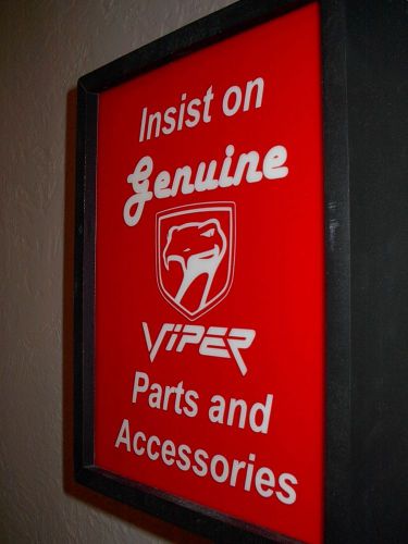 Dodge Viper Motrs Auto Dealer Garage Genuine Parts Man Cave Lighted SIgn