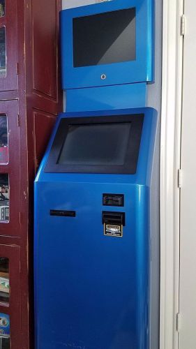 Complete kiosk dual &amp; touch screen machine - printer &amp; cashcode bill validator $ for sale
