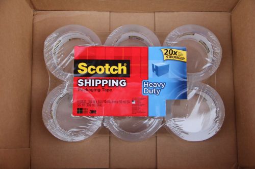 Scotch Heavy Duty Shipping Packaging Tape, 1.88 Inches x 54.6 Yards, 6 Rolls