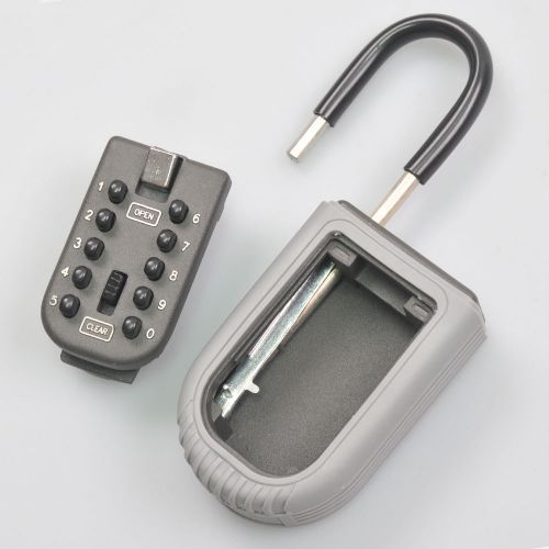 10 Digit Key Storage Lock Box Alloy Cabinet Outdoor Security Password Padlock