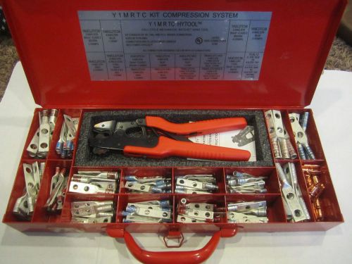 Burndy full cycle ratchet tool w/ connectors &amp; case y1mrtckit for sale