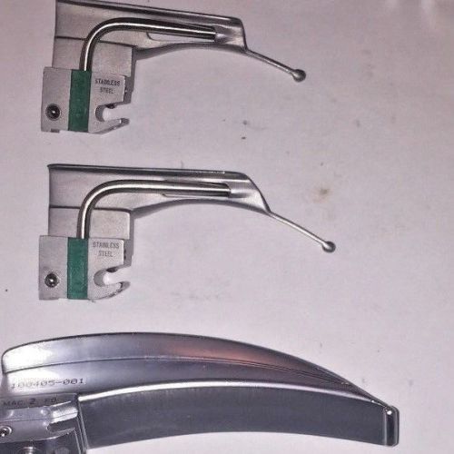 Fiber Optic Laryngoscope Blades,  Mac 0, 1, 2, 3, 4. Great Set!