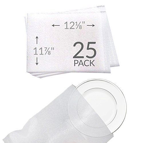 UBOXES   11-7/8&#034;x12-1/8&#034; Foam Wrap Cup Pouches Protect Dishes and