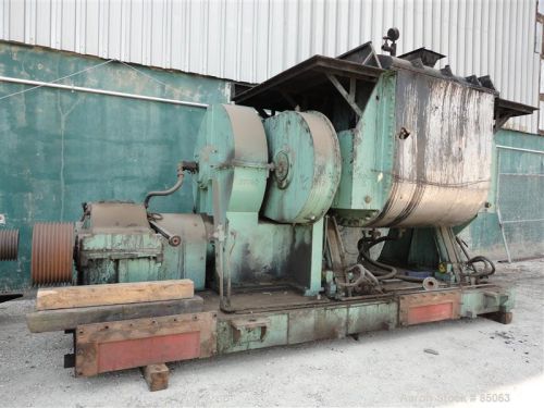 Used- Inoue Double Arm Mixer, 792 Gallon Working Capacity (1000 Total), Model KH