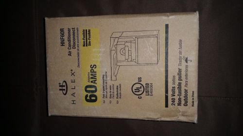 Halex hnf60r non-fusible ac disconnect switch; 60 amp, 240 volt ac, 2 pole *new for sale