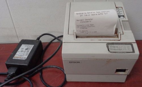 Used Epson TM-T88IIP Thermal Receipt Printer M129B With AC Adapter