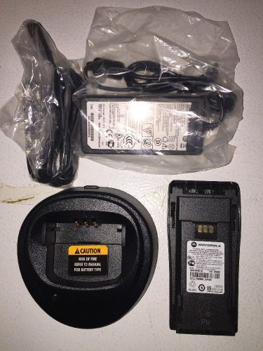 Used motorola nntn4851a nimh battery &amp; new aftermarket charger cp150 cp200 pr400 for sale