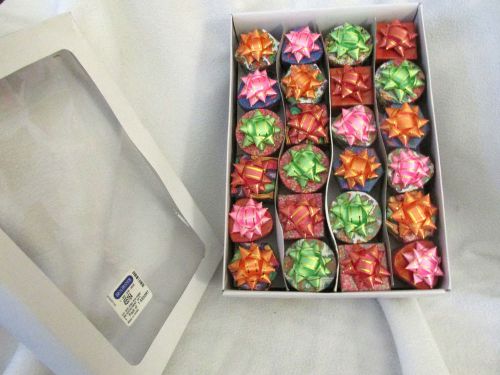 NEW IN BOX QTY 48 RING BOXES W/BOWS MULTI COLORED BY RIO GRANDE ASSORTED