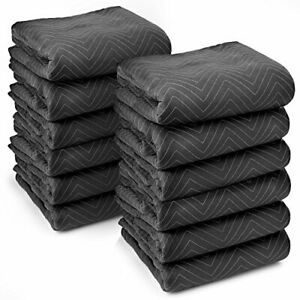 Sure-Max 12 Heavy-Duty Moving &amp; Packing Blankets - Ultra Thick Pro - 80&#034; x 72...