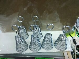 6 small spiral table Sign Holders
