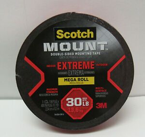 Scotch Mounting Tape Permanent Double Sided Extreme 1 in x 11.1 yds