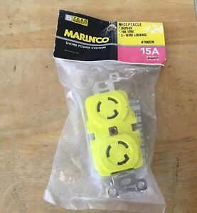 Marinco 4700CR 15A Corrosion Resistant Marine Locking Receptacle