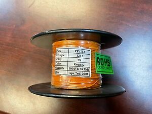 **100-FT Orange Spool Hook-Up Wire 28 AWG Copper Material PP1213