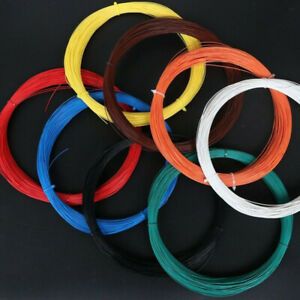Colored Silver-plated Copper Ptfe Wire Single Core Multi-stranded Cable 7-30 awg