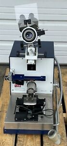 LKB BROMMA 2128 ULTROTOME MICROTOME, STAND, &amp; OLYMPUS MICROSCOPE HEAD AS-IS
