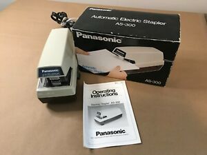 Panasonic Electric Stapler AS-300 Commercial Vintage Heavy Duty With Box 